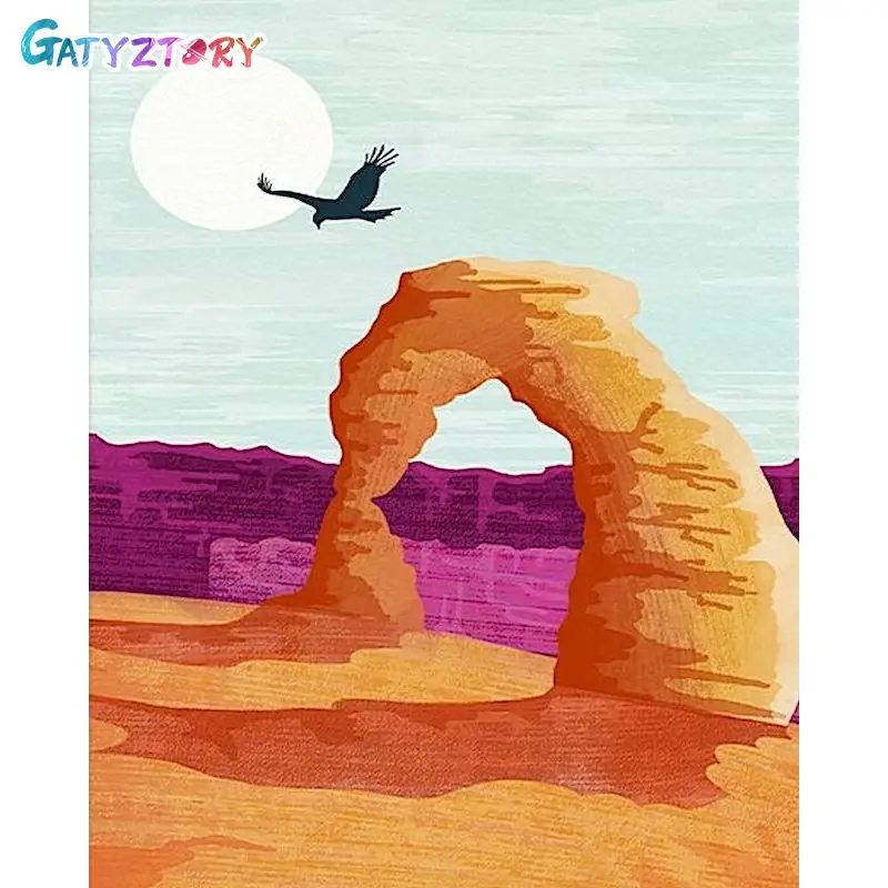 

GATYZTORY Painting By Number Acrylic Paint Diy HandWorks Eagle Painting For Home Decor ON Canvas Painting For Wall Art 40x50CM F