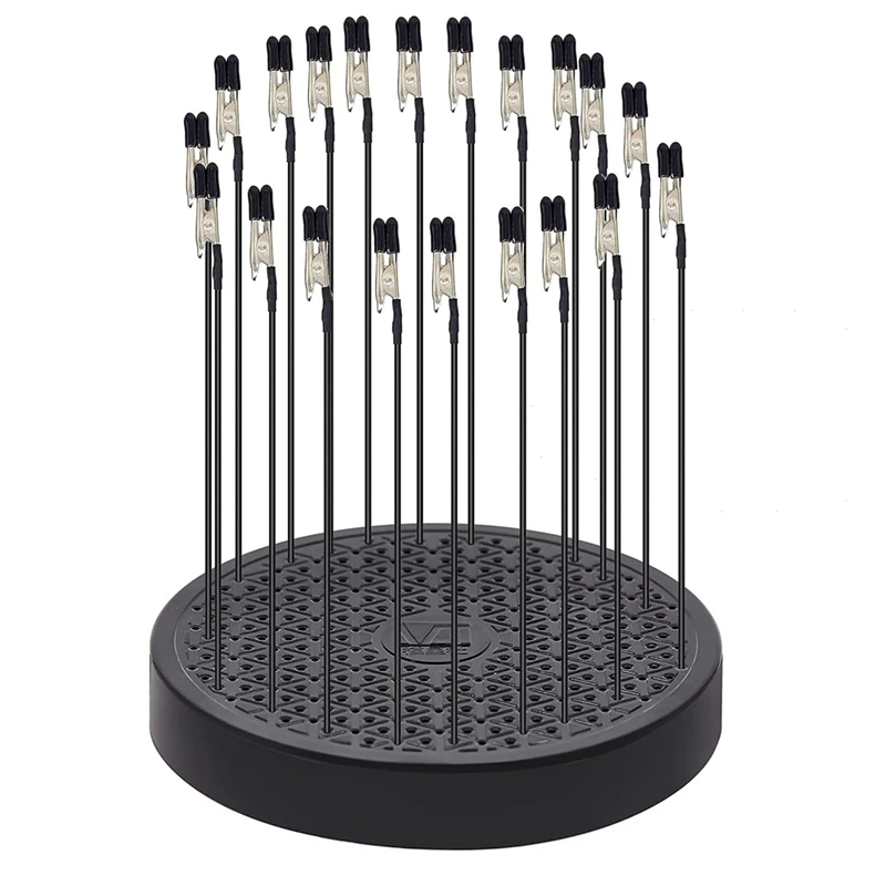 

360 Degree Rotation Model Painting Stand Base Holder With 20 Pack Model Painting Alligator Clip Stick For Airbrush Hobby