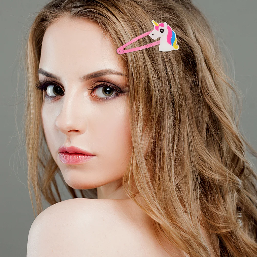 

20pcs Unicorn Cartoon Hair Clips Snap Hair Clips Adorable Hair Clips for Girls