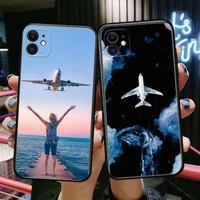 aircraft plane airplane phone cases for iphone 13 pro max case 12 11 pro max 8 plus 7plus 6s xr x xs 6 mini se mobile cell