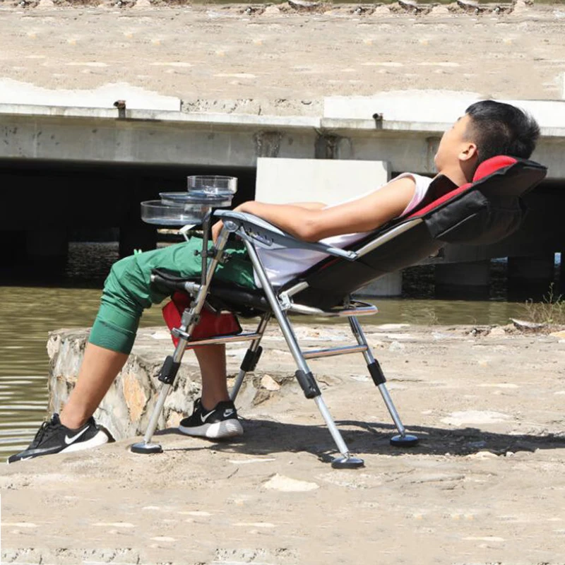 Multifunctional Fishing Chair Folding Light Portable Wild Camping Chair All-terrain Can Lie European Fishing Chair