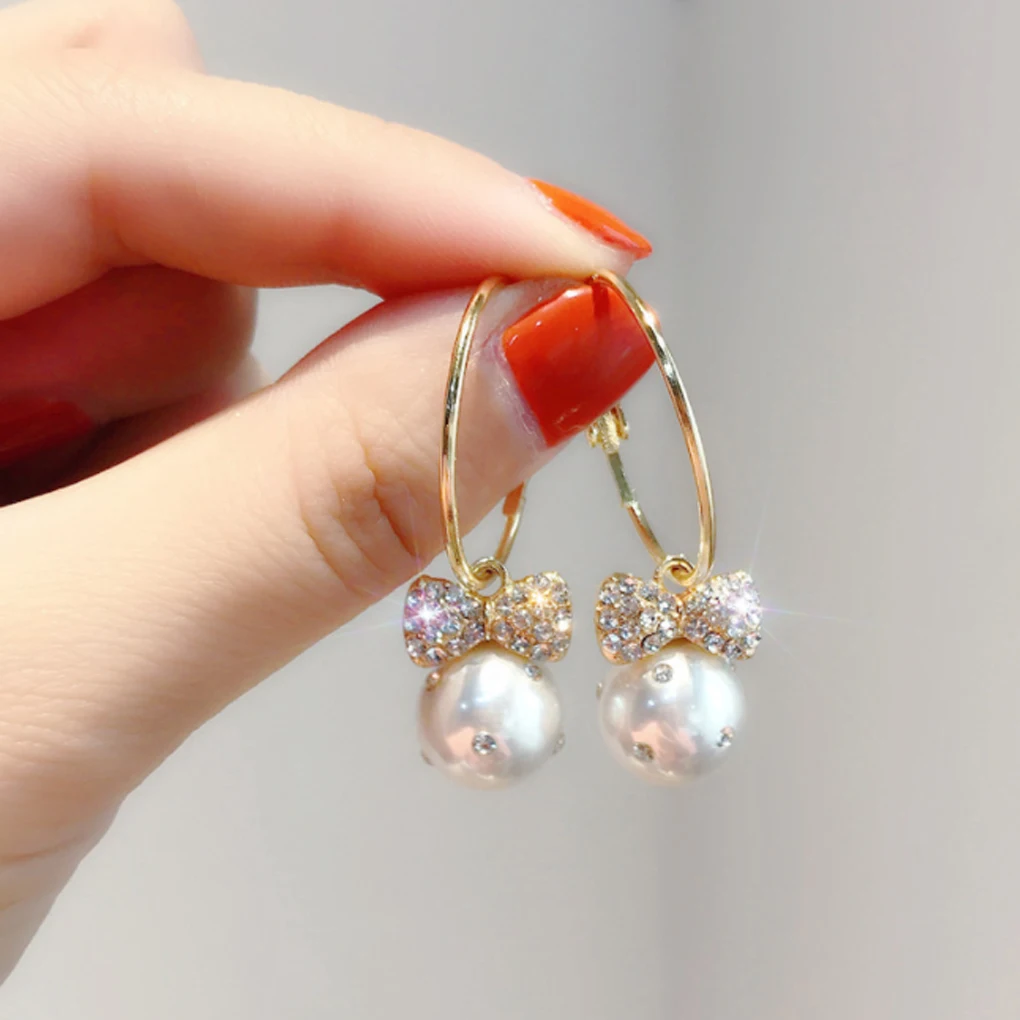 Серьги 2 шт. модные милые серьги-подвески с бантом украшения для ушей на свадьбу