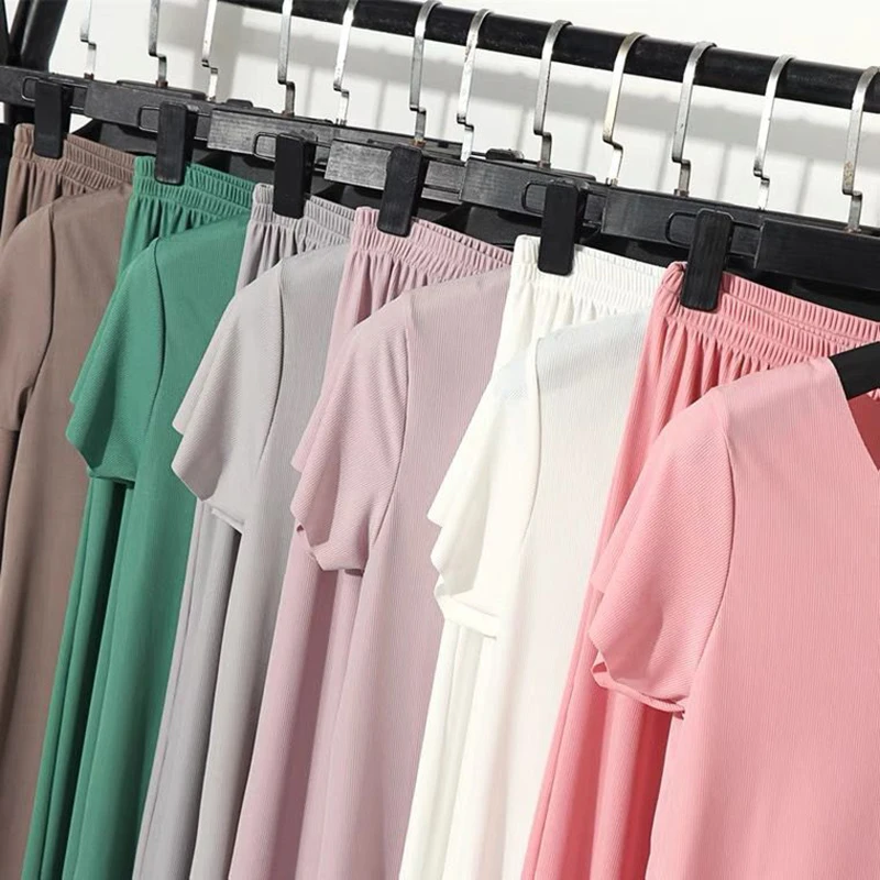 Female Home Clothes Trousers Set Lady Home Suit Summer Women Lounge Wear Autumn Loose Homewear Suit for Women Pajamas Pants Set