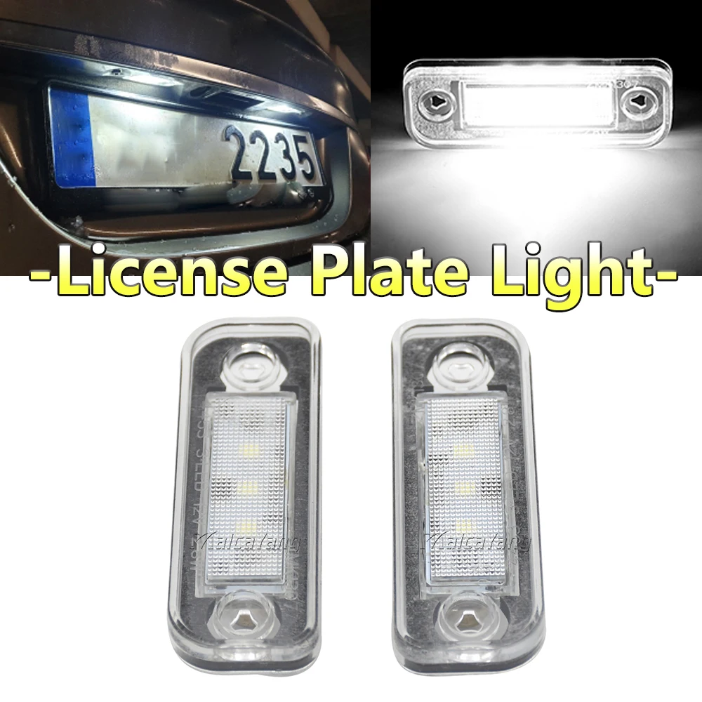 

2Pcs LED License Plate Light Car Number Plate Lamp Canbus For Mercedes-Benz C/E Class CLS SLK W203 5D W211 W219 R171 Error Free