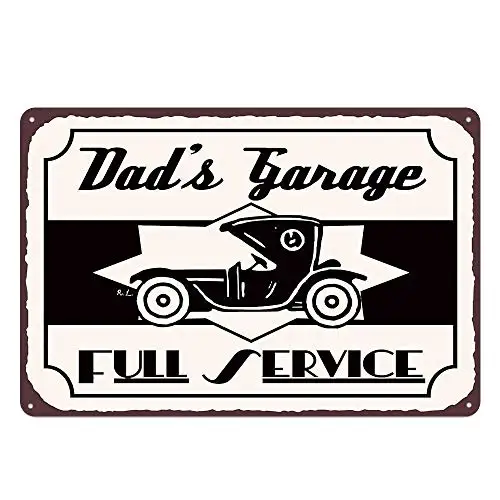 

Patisaner Tin Sign Dad's Garage Full Service Decor Bar Pub Home Vintage Retro 8x12 in