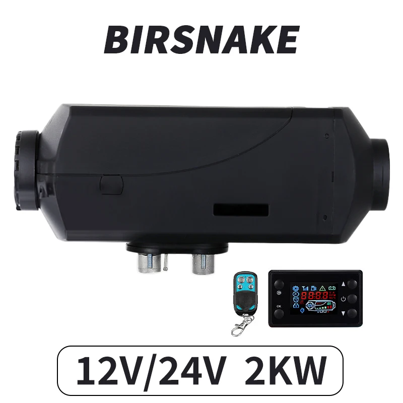 

Car heater BIRSNAKE 12 V 24 in 2 kW, car diesel air parking heater, automatic heater with LCD display and truck remote control