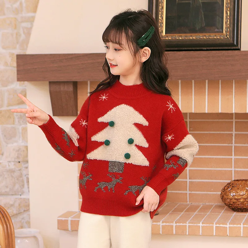 Красный Рождественский стиль зимняя Снежинка милый шар утолщенный теплый