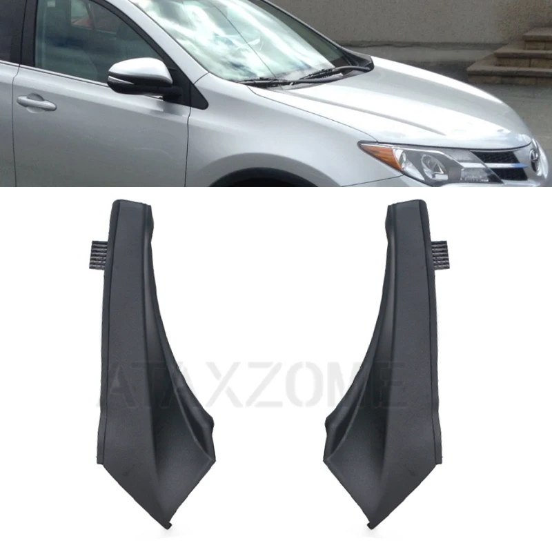 

Автомобильный передний боковой коврик для лобового стекла для Toyota RAV4 2014-2019, внешний стеклоочиститель, Боковая Отделка, крышка радиатора, ободок