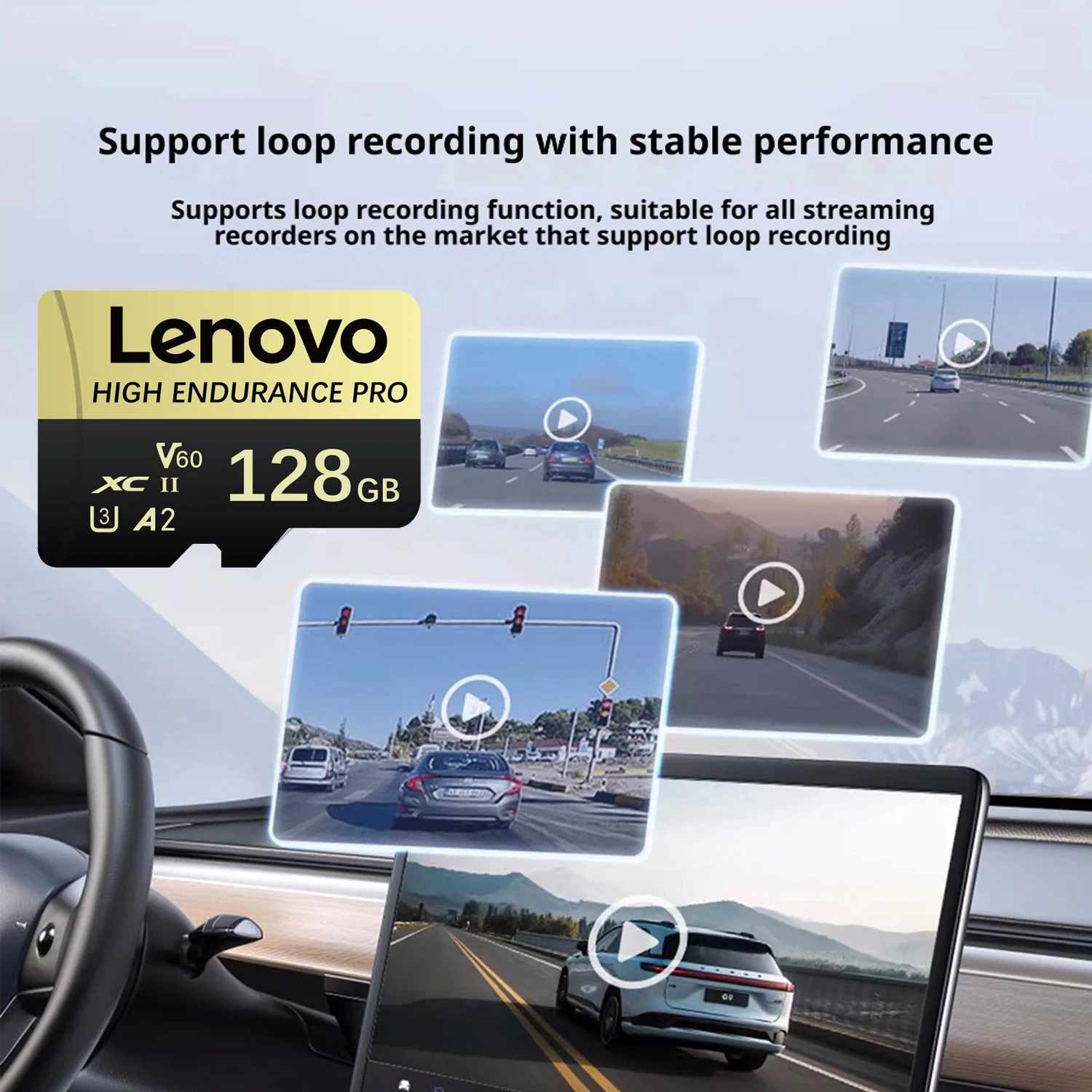 Фото Карта памяти Lenovo HIGH ENDURANCE 128 ГБ 512 ГБ, высокоскоростная, для видео 4K Full HD, Micro SD карта для камеры Insta360, дрона, смартфона. №3