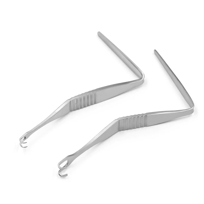 

Cosmetic surgery plastic stainless steel pull hook jaw angle pull hook double claw plastic pull hook nose double head pull hook