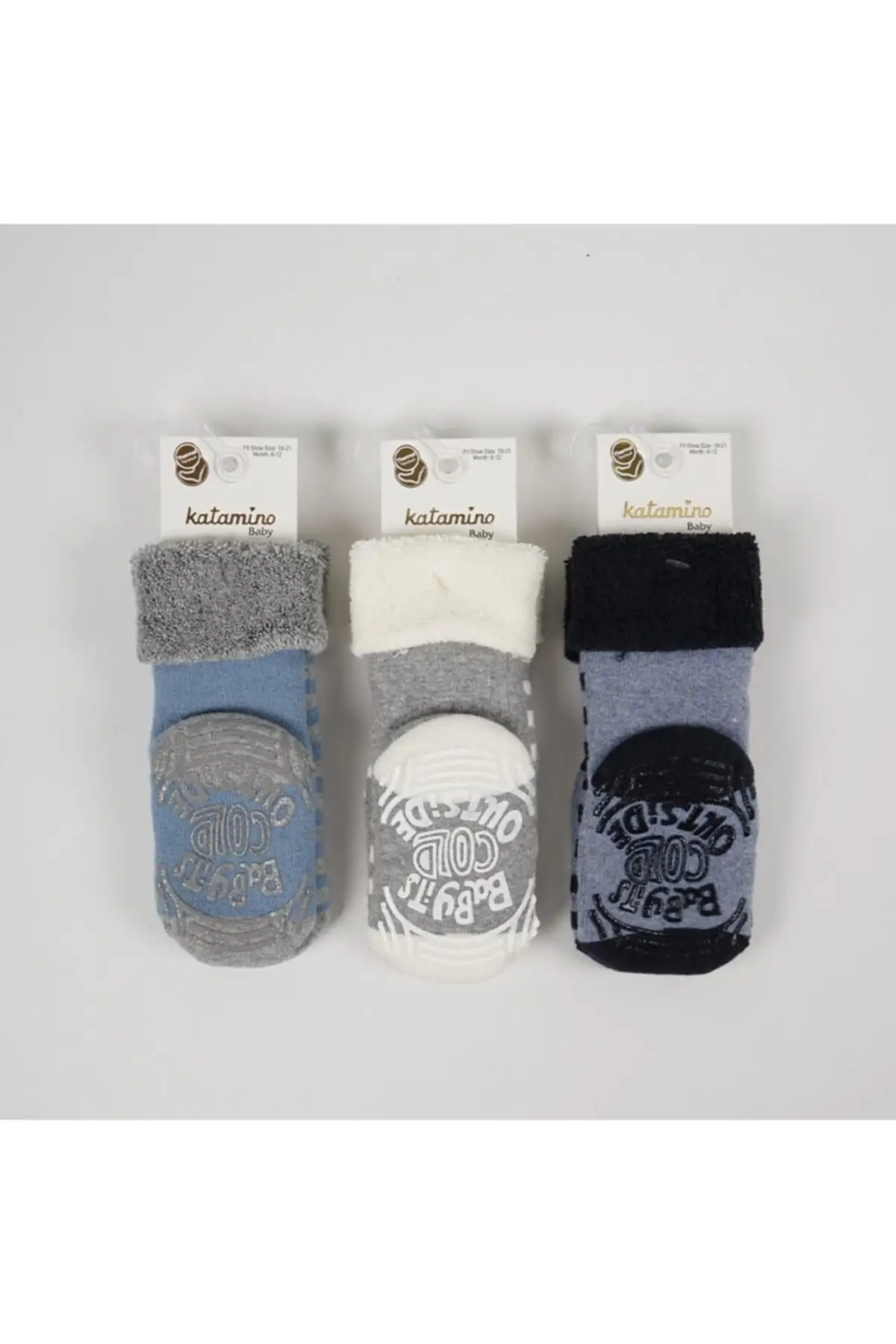 

Fria 3'lü Abs'li Towel Male Baby Socket Socks Cotton Socket socks White