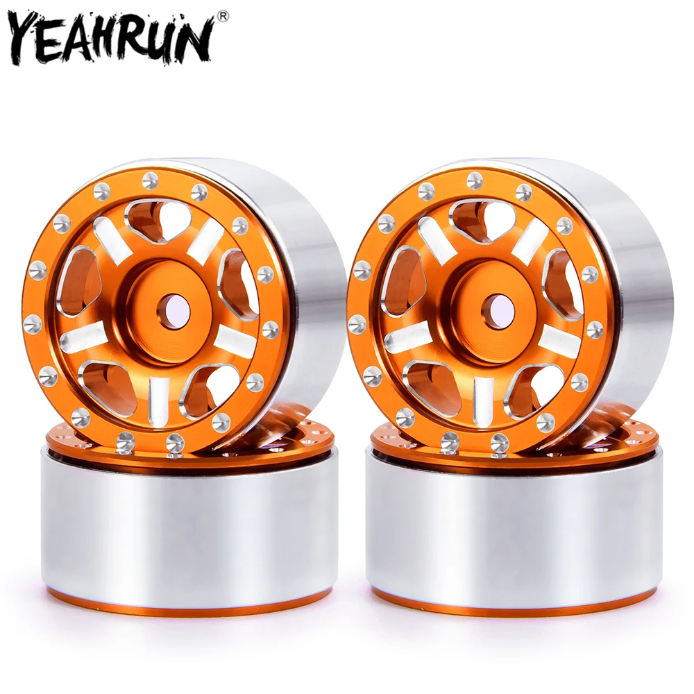

YEAHRUN 4 шт. Металл 1,0 дюйма Beadlock колесный обод для 1/24 осевой SCX24 дэдболт C10 JLU Гладиатор Wrangler Bronco Радиоуправляемый гусеничный автомобиль