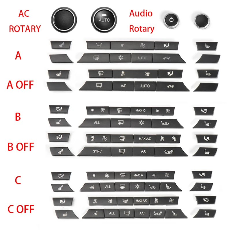 Крышки клавиш консоли кондиционера воздуха для BMW 5 6 7 серии X5 X6 F10 F18 F06 F12 F01 F02 F15 F16 520 523 on.