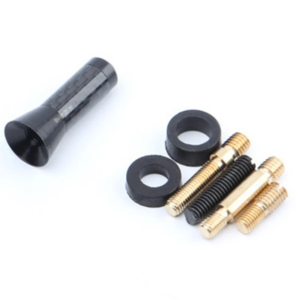 

1.4inches Car Roof Antenna Enhanced Signal Car Antenna Carbon Fiber Black Radio FM Antenna Kit Universal Screw