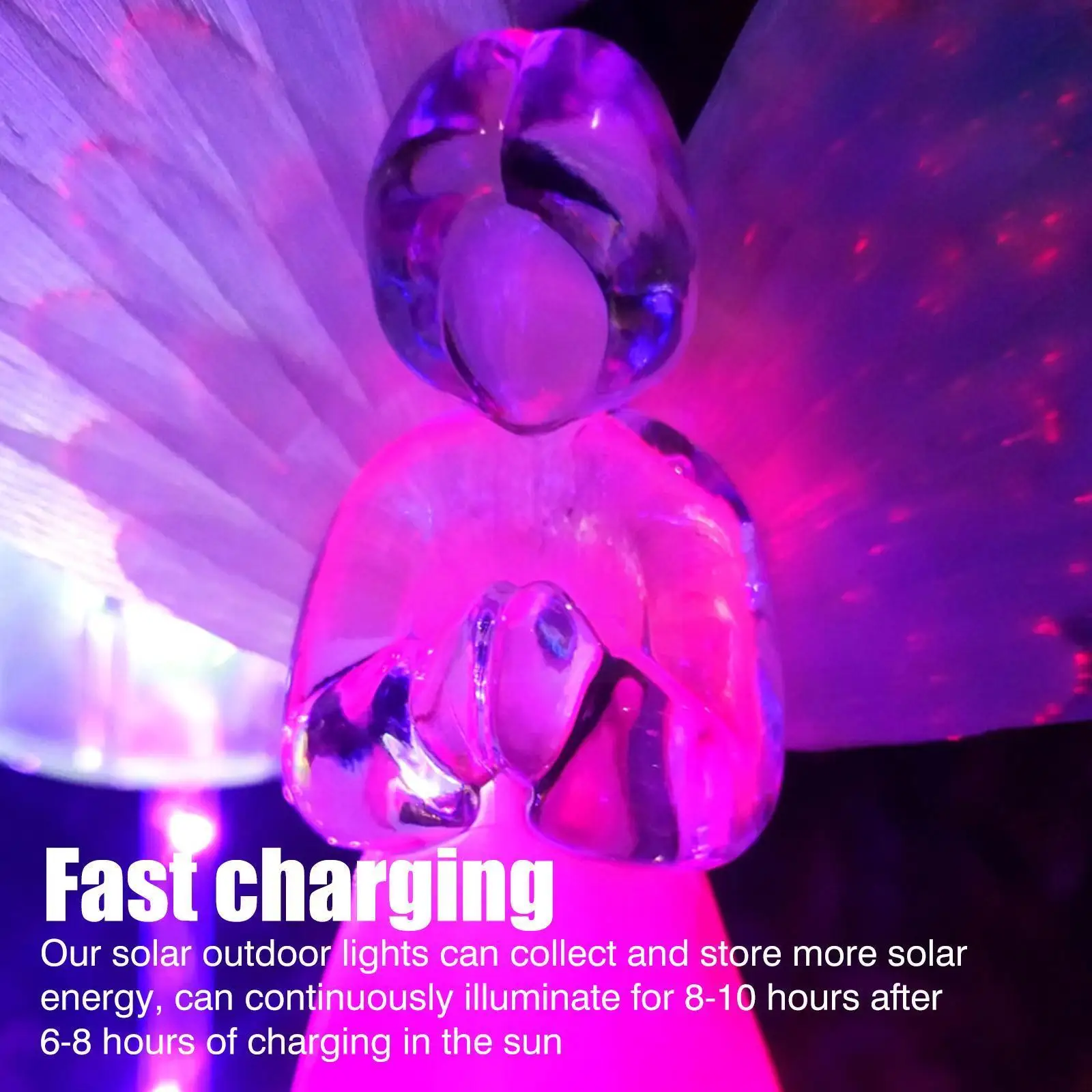 

Меняющая цвет лампа на солнечной энергии с узором ангела водонепроницаемый уличный светильник для украшения внутреннего двора сада N8r9