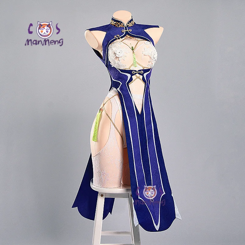 Фото KMS Mainz Косплей Костюм Игра Azur Lane Новый Хэллоуин Китайский Стиль Cheongsam платье плащ реквизит женская карнавальная сексуальная униформа №4