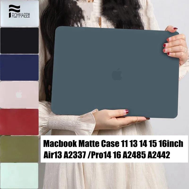 

Матовый кремовый чехол для ноутбука MacBook Air Pro 13 дюймов M1 A2179 A2337 2020, чехол Pro 13 M1 A2289 A2338 2021, новый Pro14 16 A2442 A2485