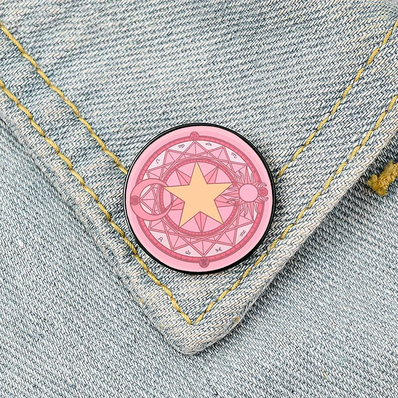 

Magic Circle Printed Pin Custom cute Brooches Shirt Lapel teacher tote Bag backpacks Badge Cartoon gift brooches pins for women