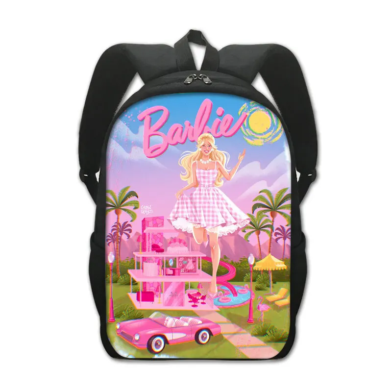 

Movie Barbie Princess Students Backpack Girls Polyester Light Weight Backpack Student Large Capacity Computer Storage School Bag