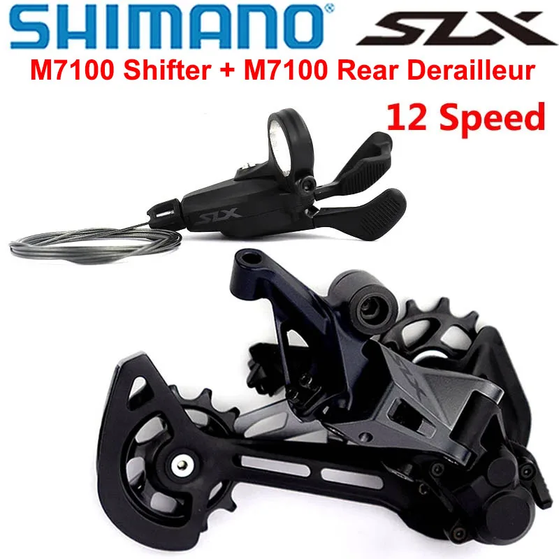 

Переключатель передач SHIMANO DEORE SLX, 12 Скоростей, задний переключатель передач M7100, 1x12 Скоростей, SL + RD M7100