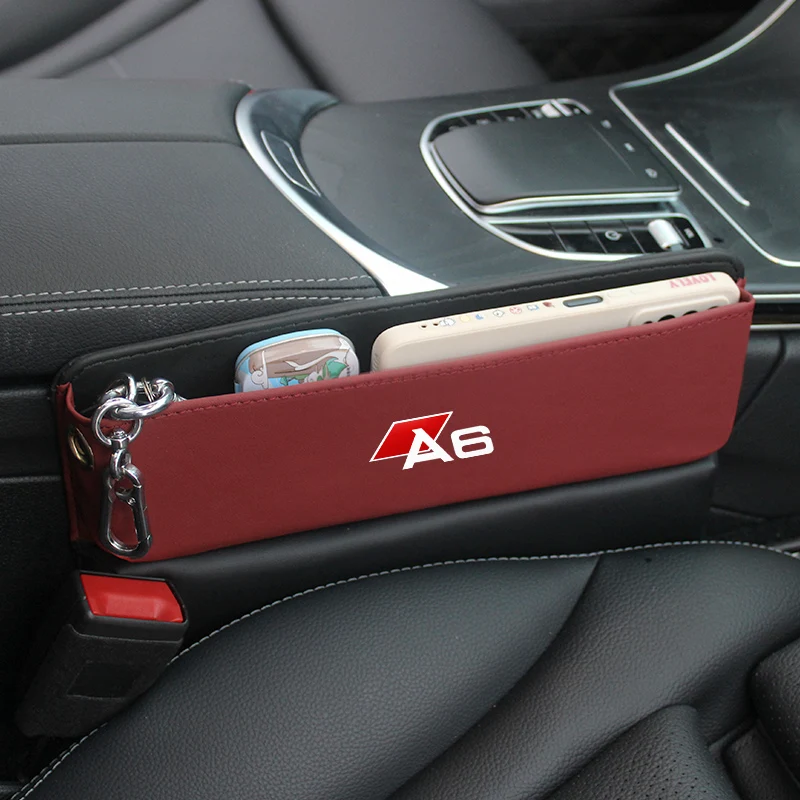 

1pcs Car Leather Seat Gap Storage Bag Organizer Box For Audi A6 A5 A4 A3 A7 8P 8V 8L B5 B6 B7 B8 B9 Q3 Q5 Q7 Q8 A1 A2 C5 C6 2022