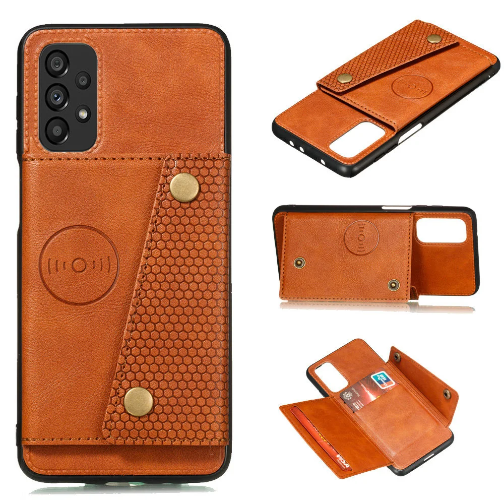 

Кожаный чехол-накладка с отделением для карт для Samsung Galaxy A53 5G 2022, магнитный автомобильный чехол-подставка для телефона, чехол для Samsung A23 A33 A73 ...