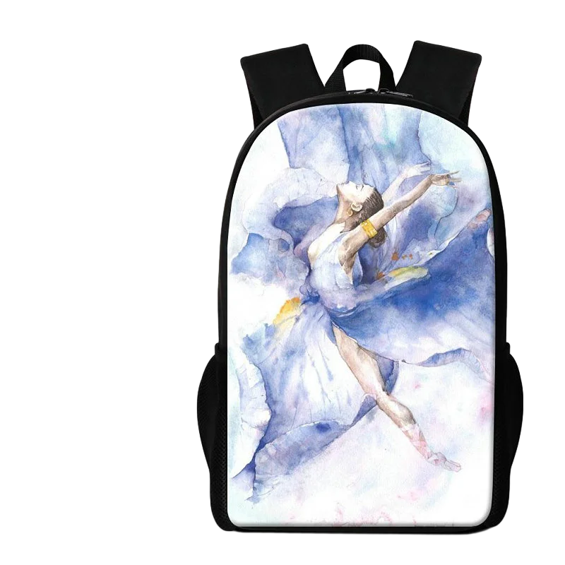 

Ballet Girl Backpack Watercolor Dancer Schoolbag Dance Theme School Bags Bookbag for Kids Teens Boys Girls 16 Inches Laptop Bag