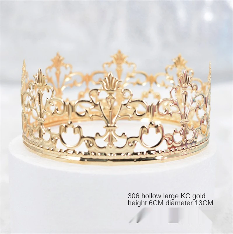 Тиара золотого цвета 1 шт. корона Топпер для торта украшение элегантный декор
