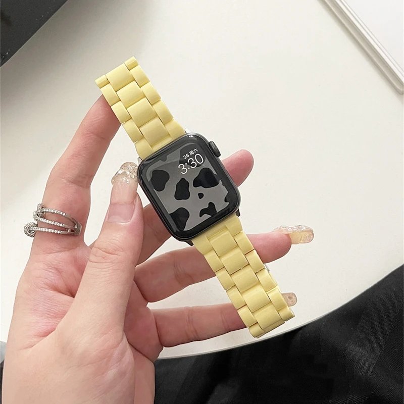 Candy Strap For Apple Watch band series 7 6 5 4 3 41mm 45mm 44mm 40mm macaron replace watchband bracelet for iWatch accessories