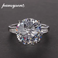 pansysen real 925 sterling silver jewelry simulated moissanite sapphire gemstone wedding engagement rings for women fine jewelry