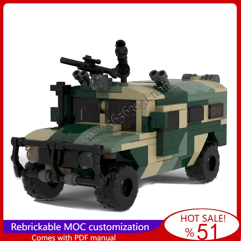 Фото 242 шт. MOC многоцелевой вездеход 1:40 ГАЗ Тигра модель автомобиля DIY собранные развивающие творческие детские игрушки популярный подарок №1