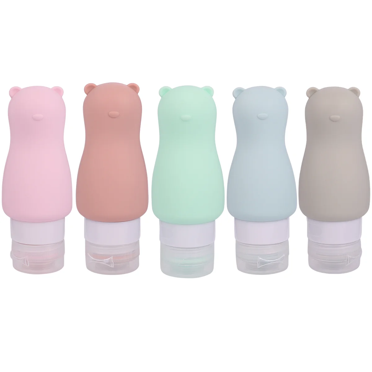 

Travel Bottles Containers Bottle Silicone Empty Lotion Refillable Shampoo Squeeze Soap Portable Toiletry Liquids Clear Cartoon