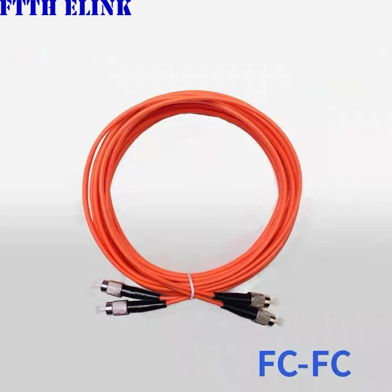 20pcs FC-FC fiber optic patchcord Duplex Multimode 3.0mm OM1 62.5/125um cable optical fibre jumper free shipping ELINK