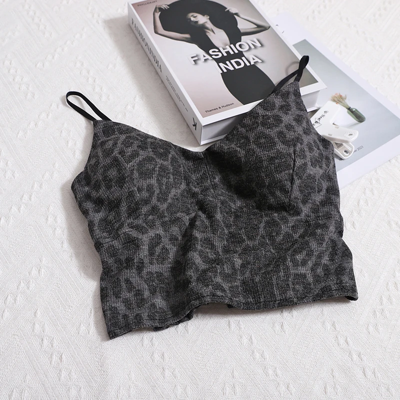 Камзол женский сексуальный с леопардовым принтом короткие майки осень новая