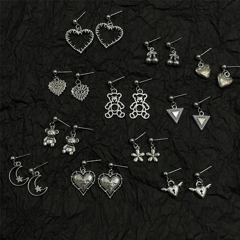 Женские металлические серьги в стиле хип-хоп |