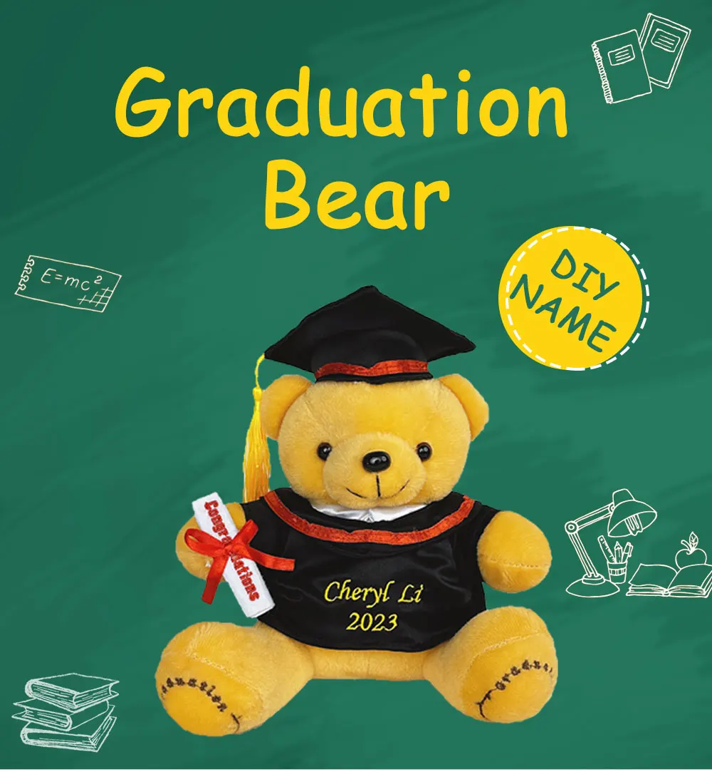 

Grads 2023 подвеска в виде медведя на выпускной Позвоночник с именем 2023 персонализированный подарок для школьного логотипа на заказ