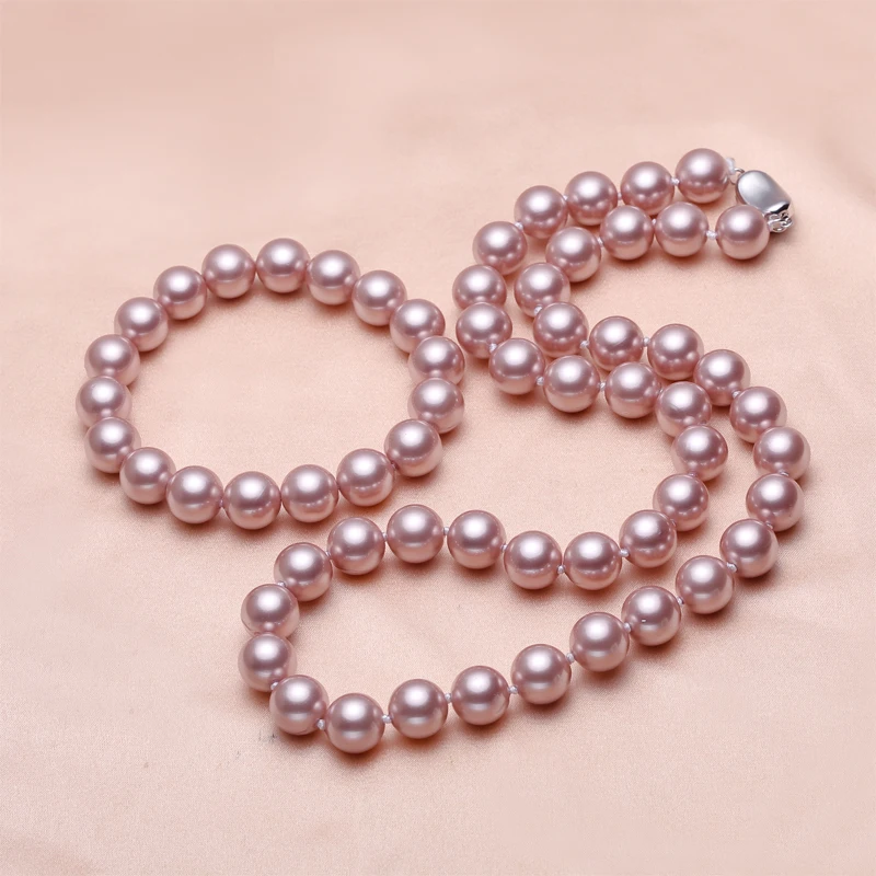 Фиолетовый жемчуг Наньян Жемчуг Морской Жемчужное ожерелье Имитация морского