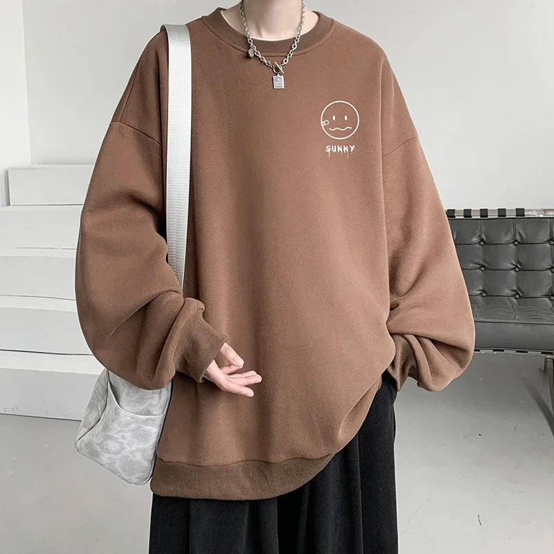 Толстовка мужская оверсайз с капюшоном модная повседневная кофта принтом белого