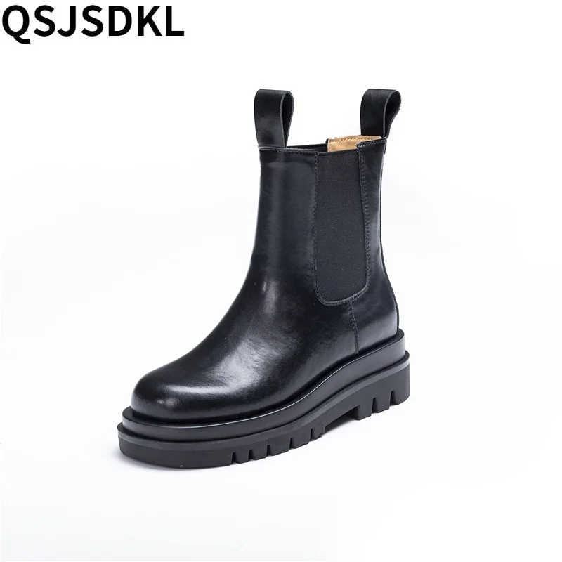 

Genuine Leather Botas Femininas Ankle Boots Chelsea Boots Winter Warm Plush Boots Botas De Mujer Botines Boots Women 2023 New In