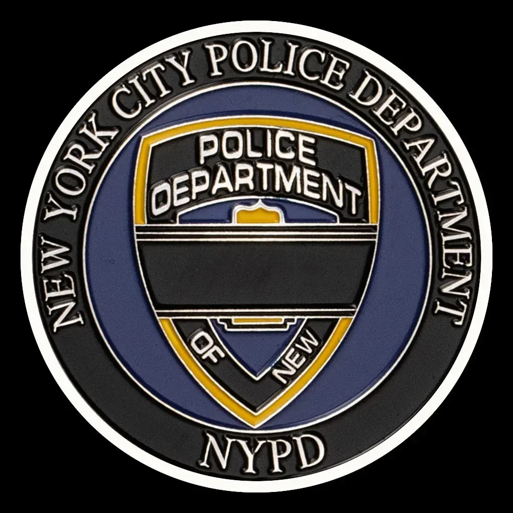 Blue Lives Matter Департамент полиции Нью-Йорка Посеребренная памятная монета Тонкая