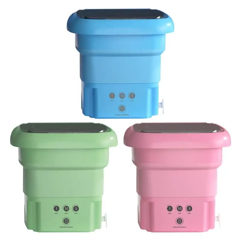 

Mini Washing Machine Foldable Mini Washer With Drain Basket Touch Screen Low-energy Folding Mini Washer For Small Items Of
