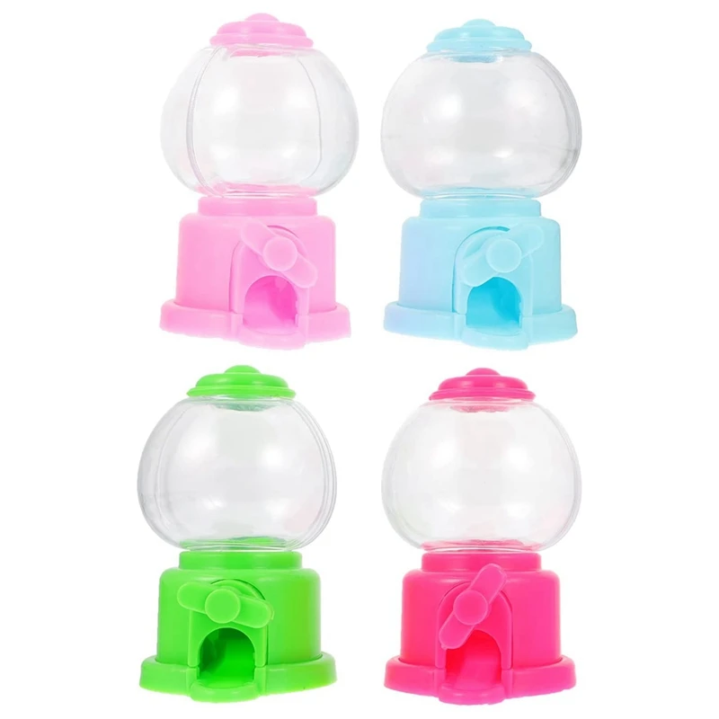

Gumball Machine Mini Candy Dispenser Part Kit 3.7 Inch Gumball Machines For Kids Party Gifts (4 Pack)