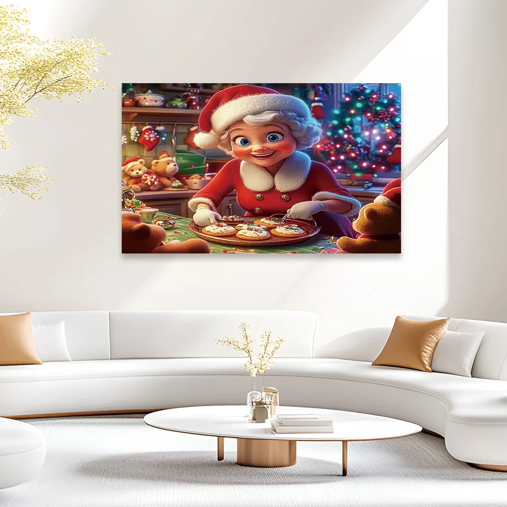 Фото 1 шт., милая бабушка Christmas_ai1, подходит для домашней комнаты, гостиной, спальни, идеально подходит для праздничного украшения фона №1