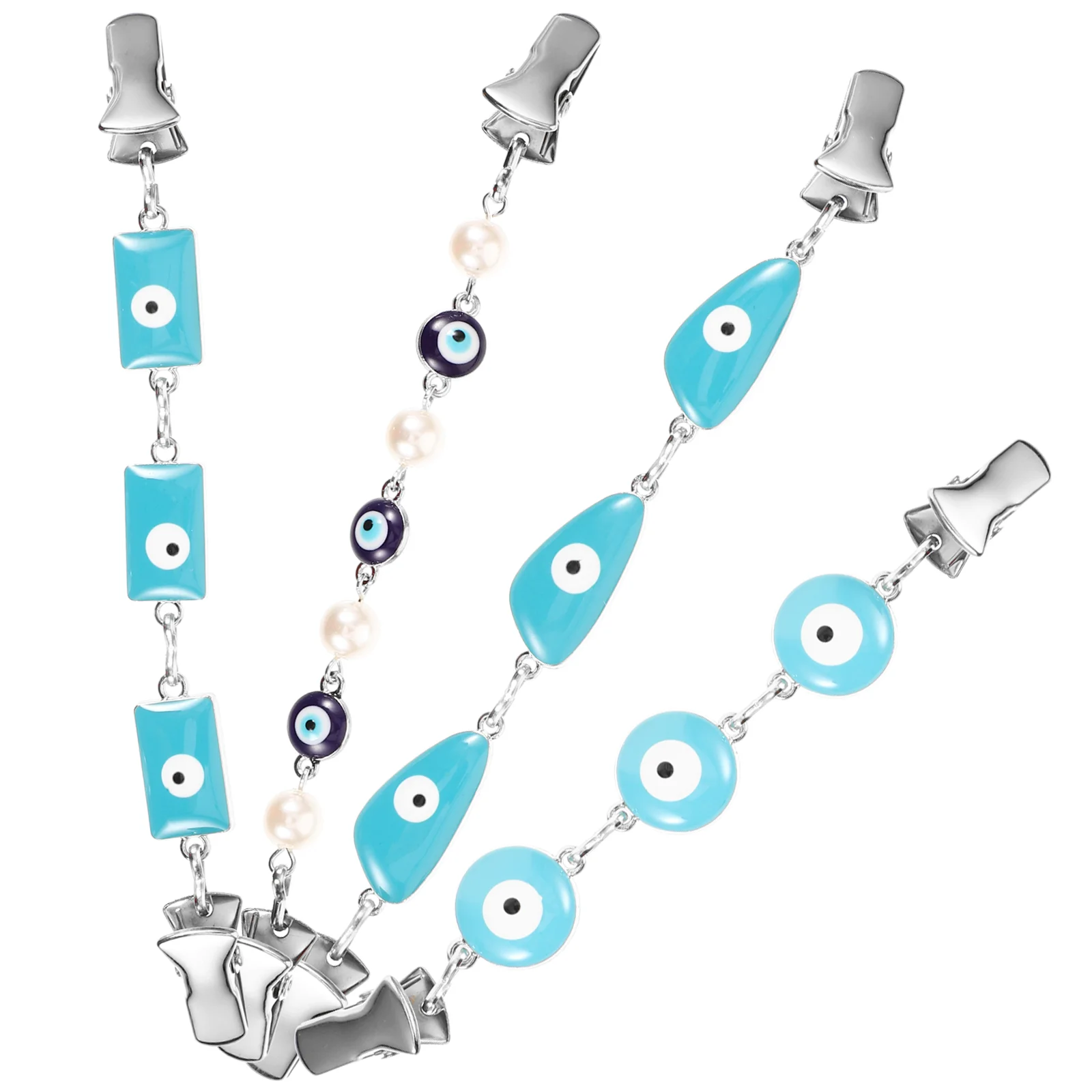 

4 pcs Evil Eye Shirt Clip Women Dress Clip Decorative Cardigan Clip Metal Clothing Clip