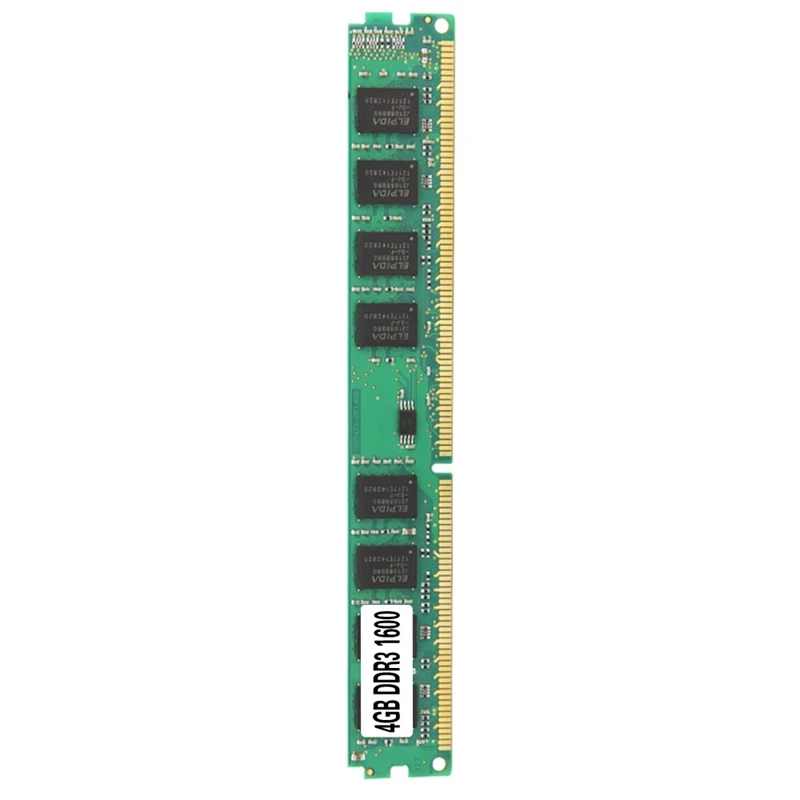 

Оперативная память DDR3, 4 Гб, 1600 МГц, 240 контактов, настольная карта памяти, совместимая с небольшой платой 1333 МГц, односторонняя, 8 элементов