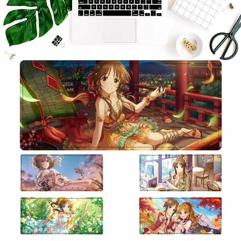

XXL Laptop PC Computer Large Mouse Pad Locking Edge Rubber Keyboards Washed Desk Mice Mat for THE iDOLM STER Aiko Takamori Fans