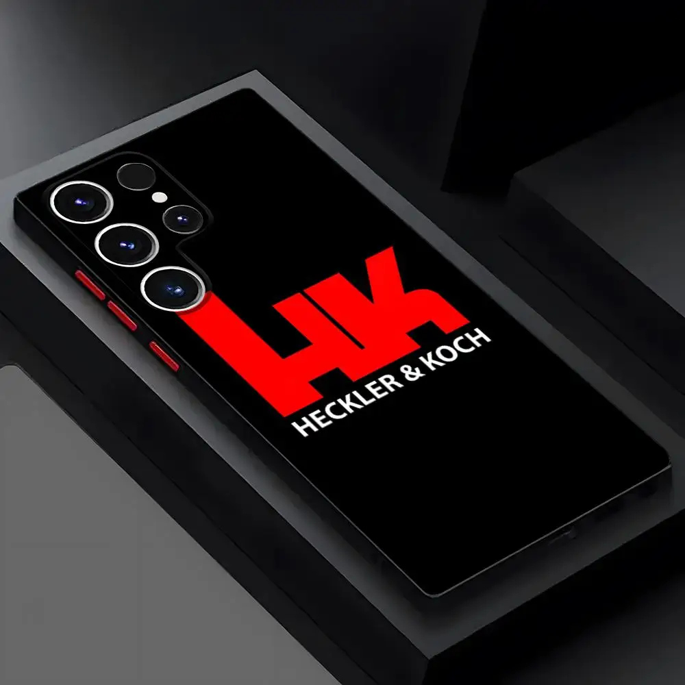 Фото Чехол для телефона Heckler Koch для Samsung S25 S22 FE S23 Ultra S24 Plus 21, матовый полупрозрачный чехол №2