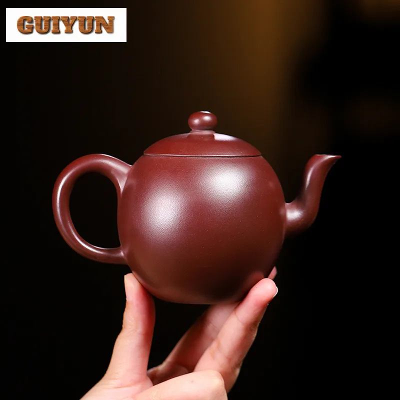 Классические чайники из исинской фиолетовой глины 210 мл красивый горшок ручной