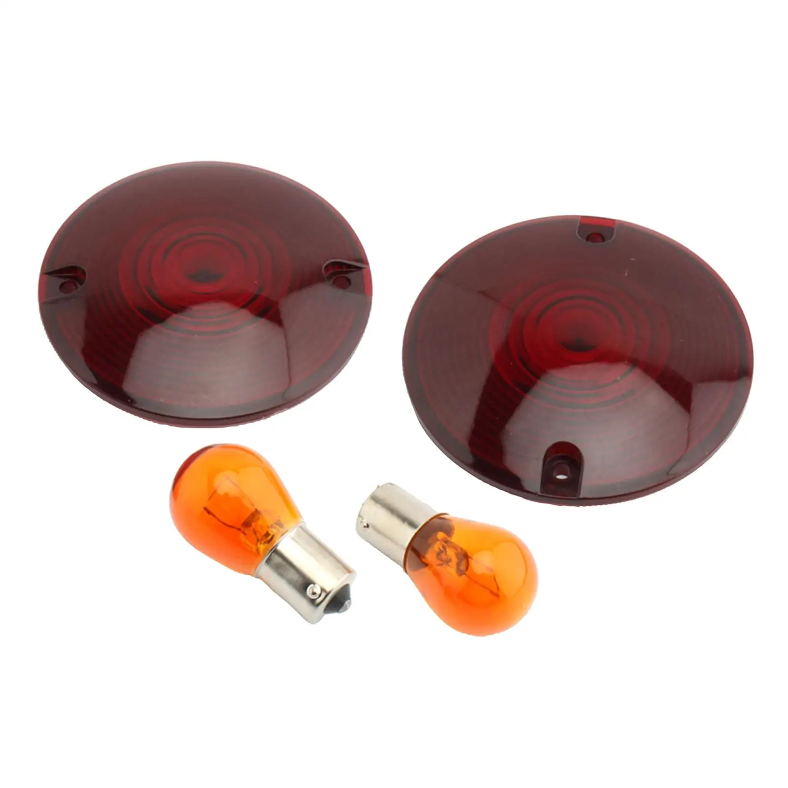 Набор из 2 линз для указателей поворота 3 25 дюйма с янтарной лампой подходит Harley
