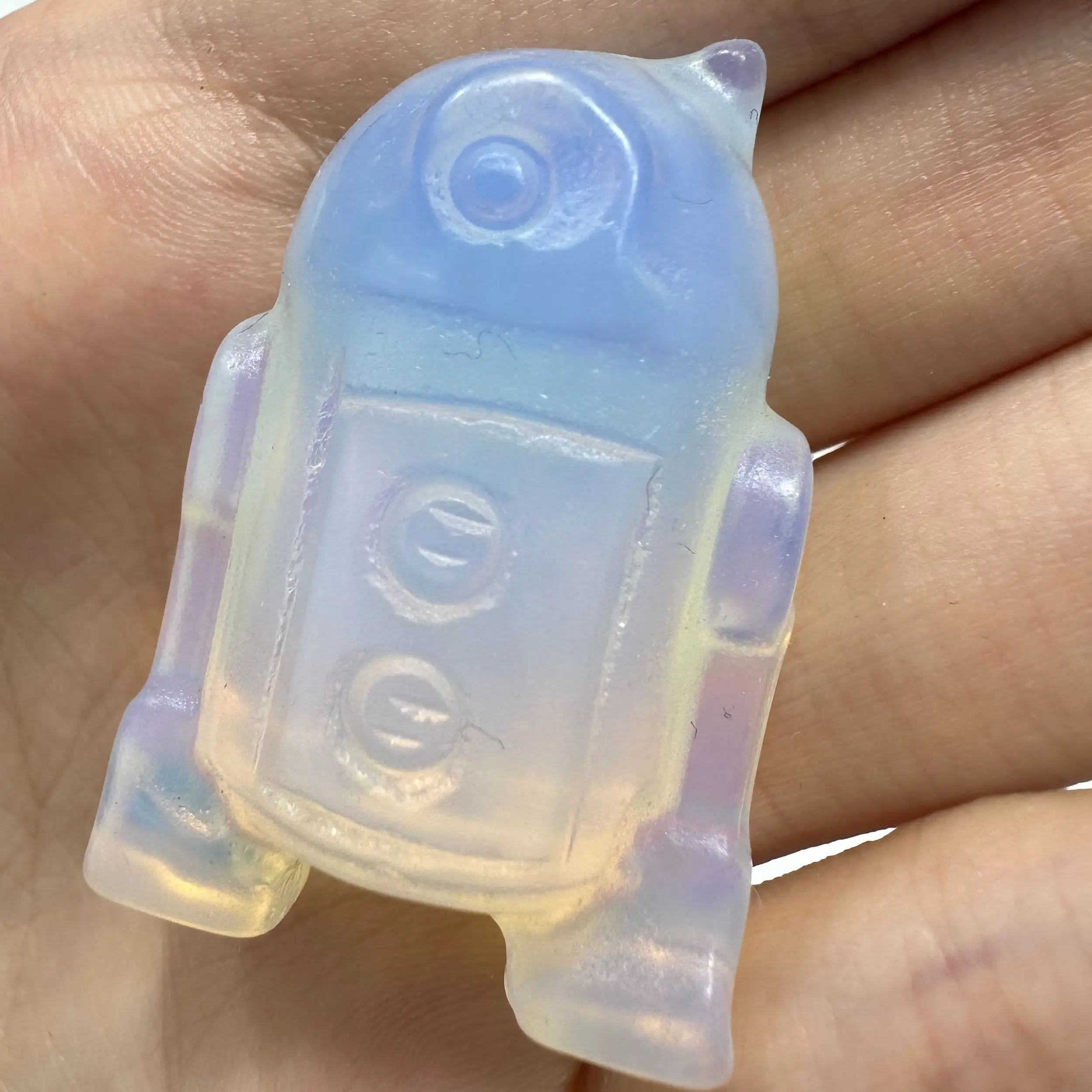 

Mini Natural Crystal Carving Movie Robot Cartoon Character Desk Home Decor Gift 1pcs